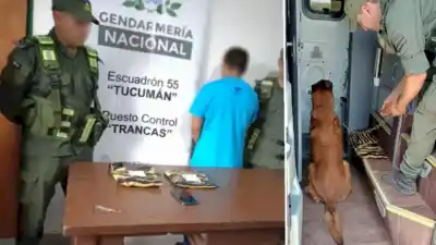 Gendarmería incautó más de un kilo de cocaína en el baño de un micro en Trancas