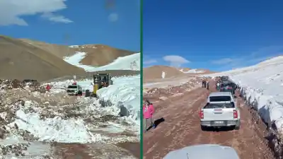 Desafiaron la tormenta: así intentaron llegar al Balcón del Pissis pese a las nevadas