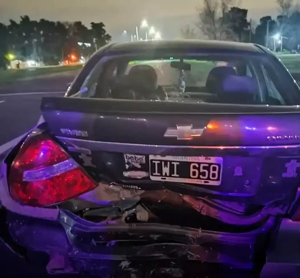 Volkswagen Polo involucrado en el choque en Ruta 2
