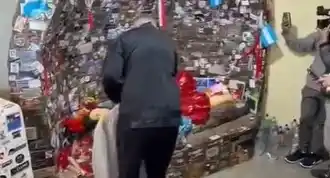 El insólito gesto de Chiqui Tapia en la Difunta Correa que nadie esperaba