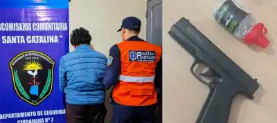 Les disparó en la cara con una pistola de aire comprimido y terminó detenido