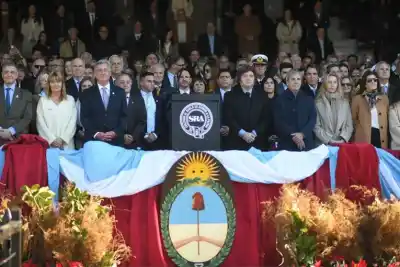El momento en que Milei y Aluani coincidieron en La Rural: ¿qué se dijeron?