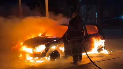 Un auto quedó reducido a cenizas en la zona norte y los bomberos no pudieron evitar lo peor