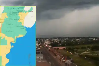 ¿Se viene el diluvio? Alerta amarilla por tormentas en Entre Ríos con granizo y ráfagas antes del frío polar
