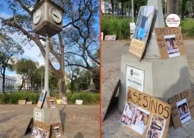 Con carteles y fotos: el desgarrador reclamo de justicia por Agustín Pinto que llegó a la Plaza 25 de Mayo