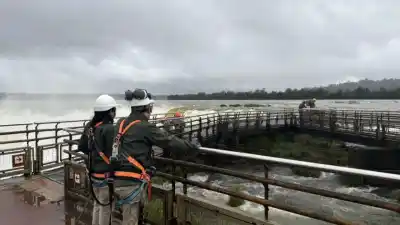 El río bajó y ya se puede volver a ver la Garganta del Diablo