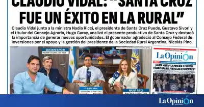 Los secretos que escondía la tapa del diario: Santa Cruz, Milei, Malvinas y un podio mundial