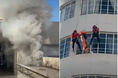 Sirenas y humo en el Hospital Central de Mendoza: no fue lo que parecía