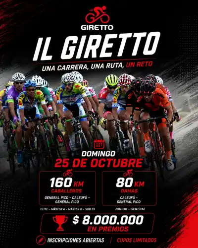 Il Giretto vuelve a La Pampa: lo que une a General Pico y Caleufú