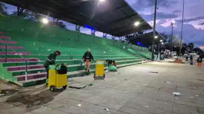 El impresionante operativo de limpieza que dejó el recital de Abel Pintos en el Parque 2 de Febrero