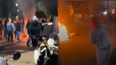 Motos y carteles: la despedida tumbera al ladrón de 17 años abatido en Malvinas Argentinas