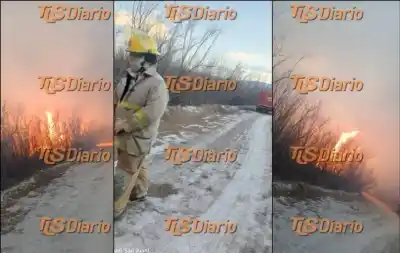 Alarma en Ullum: bomberos sofocan incendio detrás del Club Caza y Pesca y se quedan en guardia