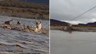 La furia del río Neuquén arrasó con la histórica Balsa Huitrín: vecinos ya lo habían advertido