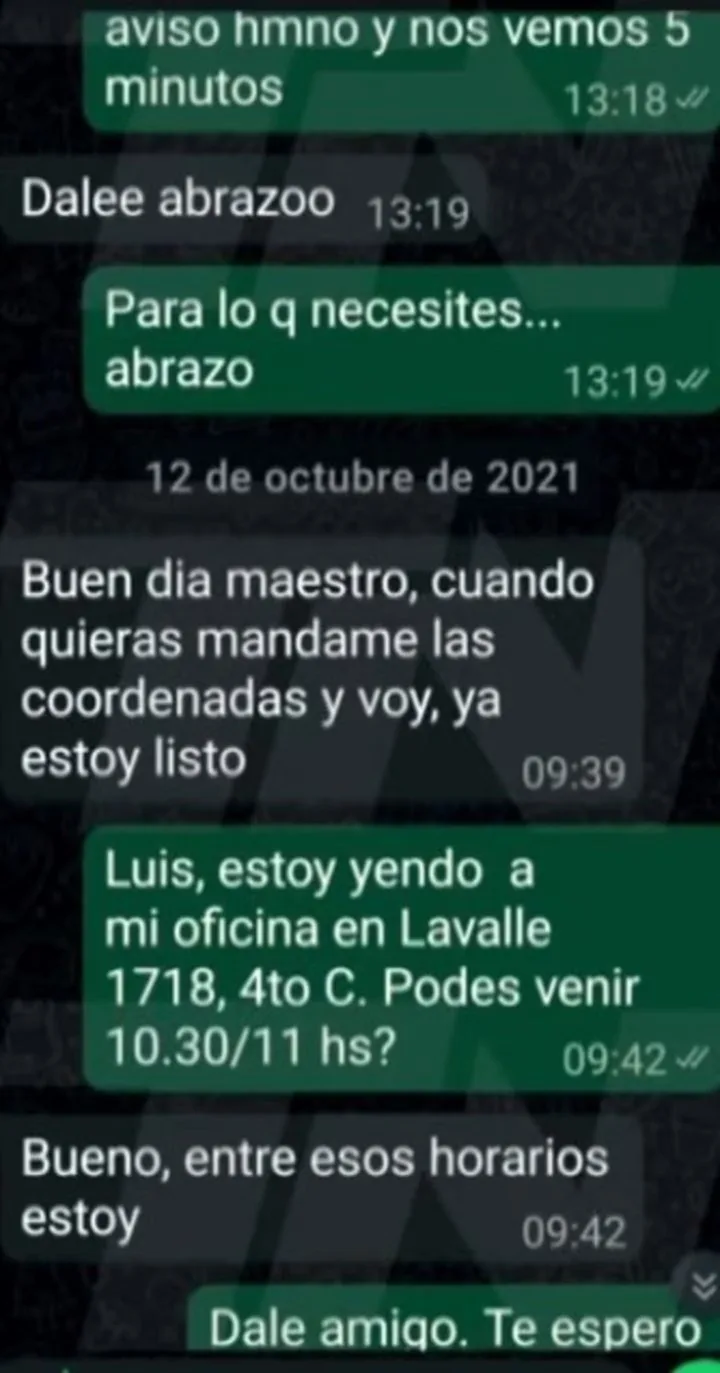 Polémica con el árbitro Luis Lobo Medina: los chats difundidos por TN.