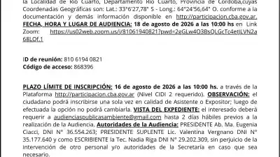 El misterioso loteo que crece en el oeste de Río Cuarto: ¿qué se sabe de la audiencia pública?