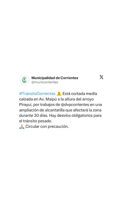 Atención conductores: así quedó la avenida Maipú por obras que durarán un mes