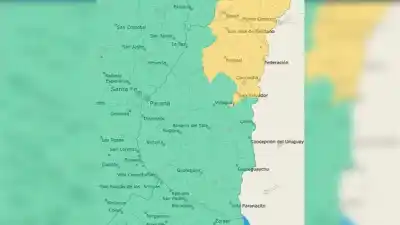 Alerta amarilla en Entre Ríos: cinco departamentos bajo amenaza de tormentas intensas