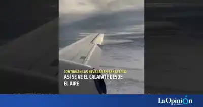 ¿Cómo amaneció El Calafate? Las imágenes que helaron a los pasajeros de un avión