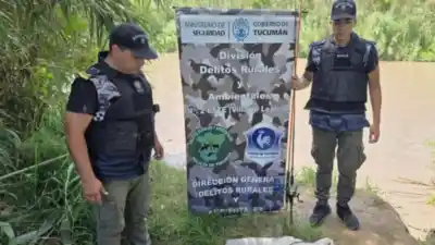 La policía tucumana secuestra equipos de pesca y libera peces en el río Salí y Marapa