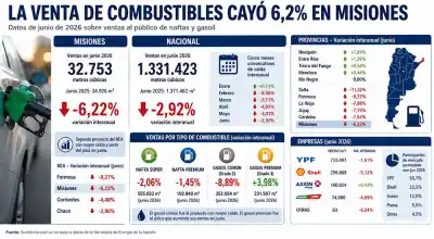 En Misiones, la venta de combustibles se desploma el doble que a nivel nacional: ¿qué pasó en junio?