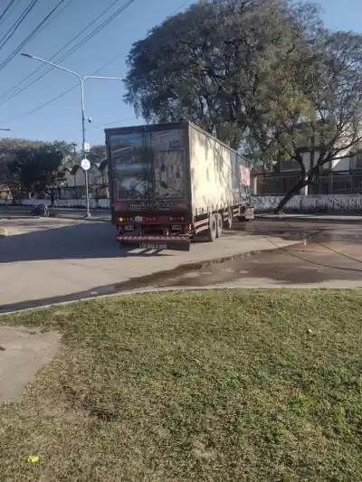 Un camión se enganchó con cables y derribó dos postes: el tránsito en avenida Independencia quedó paralizado