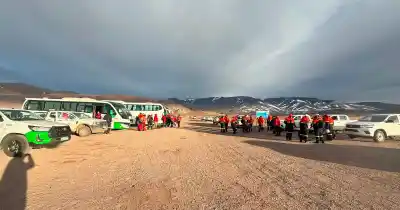 Así lograron bajar a 100 trabajadores de la cordillera en medio de la nieve