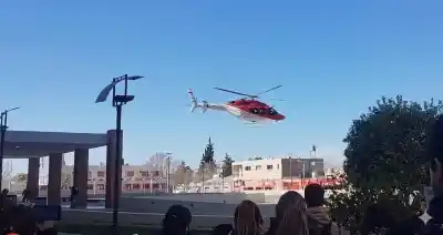 Un helicóptero sanitario cruzó la provincia en minutos para salvar a un vecino de Iglesia