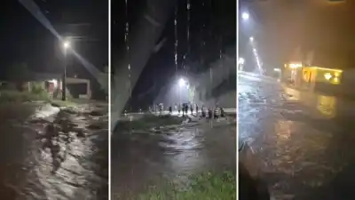 Tormenta en el sur tucumano: anegamientos, casas inundadas y un derrumbe histórico