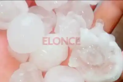 El cielo se abrió en Federal: una granizada sorprendió a todos y las imágenes son impactantes