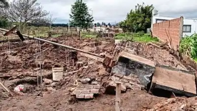Un muro cayó sobre un obrero en Chajarí: lo que se sabe del grave accidente