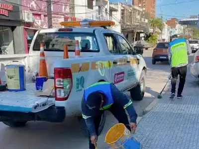 Pintan cordones amarillos en paradas de colectivos: ¿el fin del caos vehicular?