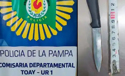 En plena madrugada, una mujer ingresó a la casa de su ex en Toay y lo atacó con un cuchillo