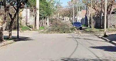 Vecinos denuncian un pozo mortal tapado con ramas en el sur de la ciudad