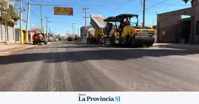 Avanza la repavimentación de avenida Benavídez: ya son 900 metros de nuevo asfalto