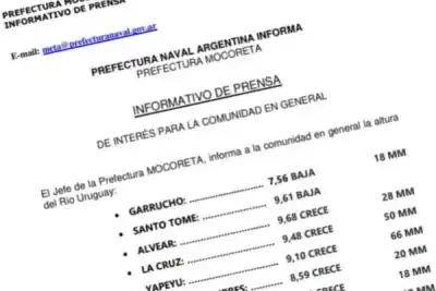 Alerta en Corrientes: el Río Uruguay sigue en ascenso en siete localidades