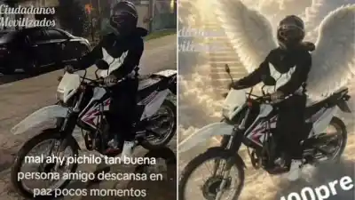 Caravana de motos y banderas: así despidieron al „motochorro“ de 17 años abatido en Malvinas Argentinas
