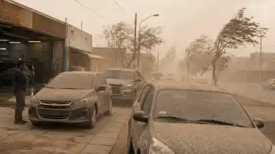El polvo del Viento Norte desata una avalancha de clientes en los lavaderos de Jujuy