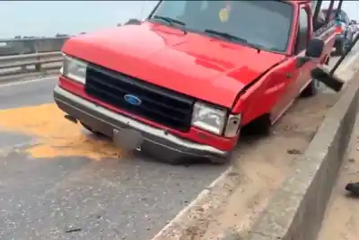 Esquivó un animal en la ruta y su camioneta volcó: la insólita historia de la carga que sobrevivió