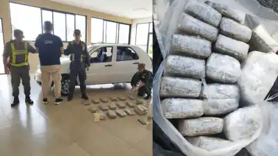 Gendarmería incautó 17 kilos de marihuana en La Cocha, Tucumán, en ruta a Catamarca