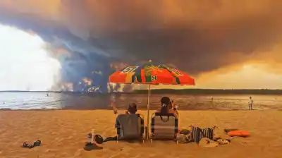 Sacó una foto de los incendios en Francia con su celular y se volvió viral: “El ambiente era apocalíptico”
