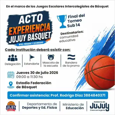 Se viene la Experiencia Jujuy Básquet 2026: ¿qué pasará en el estadio Federación?
