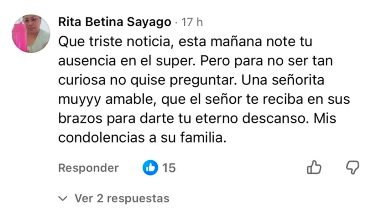 Homenaje en el supermercado