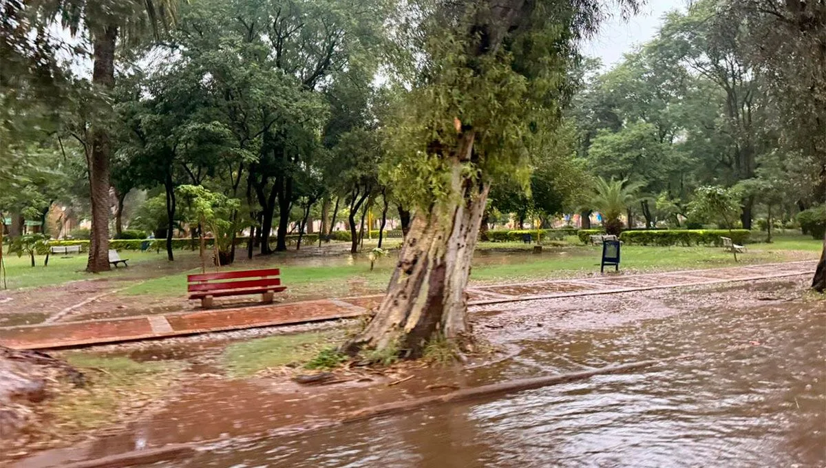 Agua acumulada en las calles
