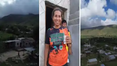 Una cicloviajera venezolana pone a Tafí del Valle en el centro de un trend viral