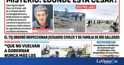 Tapa de La Opinión Austral: los hechos que marcaron el jueves 30 de julio de 2026