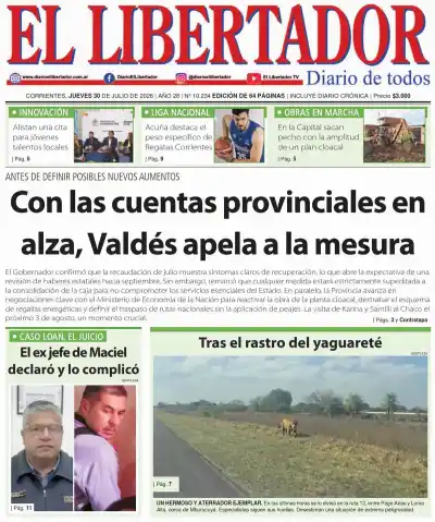 La tapa del 30 de julio: lo que tenés que saber de Corrientes