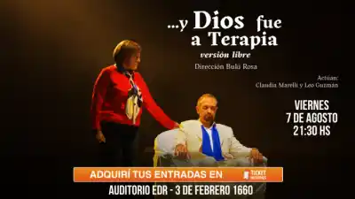 Un paciente muy especial llega al consultorio: la obra que imagina a Dios en terapia se presenta en Posadas