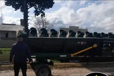 Robaron una plataforma de cosecha en Nogoyá: apareció en un campo de Costa Grande
