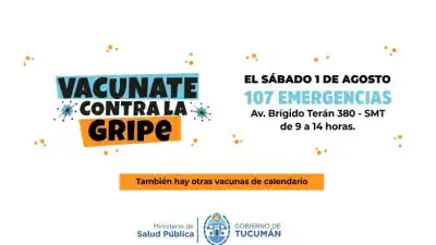 Este sábado, una nueva oportunidad para vacunarte contra la gripe en la capital tucumana