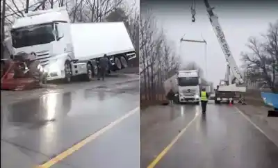 Despiste de un camión en la Ruta 65: corte total y un operativo que mantiene en vilo a los conductores